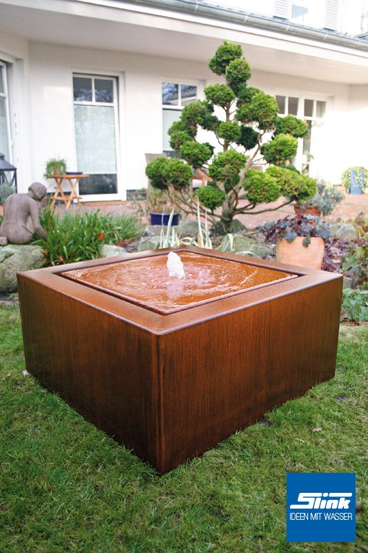 modernes design minimalismus gartenbrunnen design