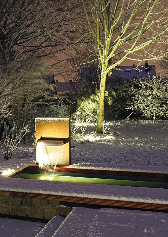 betonkübel rund minimalismus designer gartenbrunnen