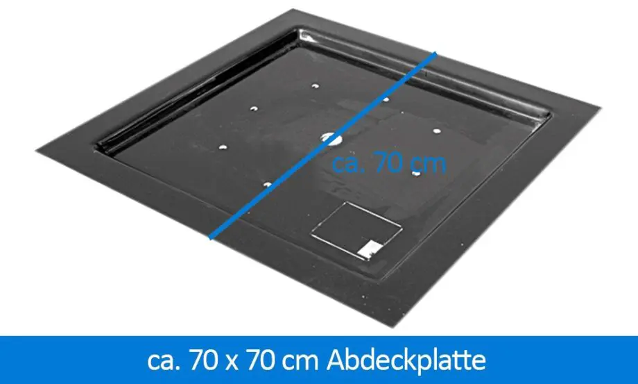 GFK-Abdeckplatte Abdeckung 70 x 70 cm eckig