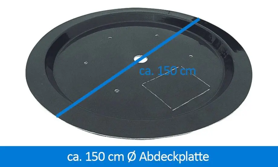 GFK-Abdeckplatte Abdeckung 150 cm rund