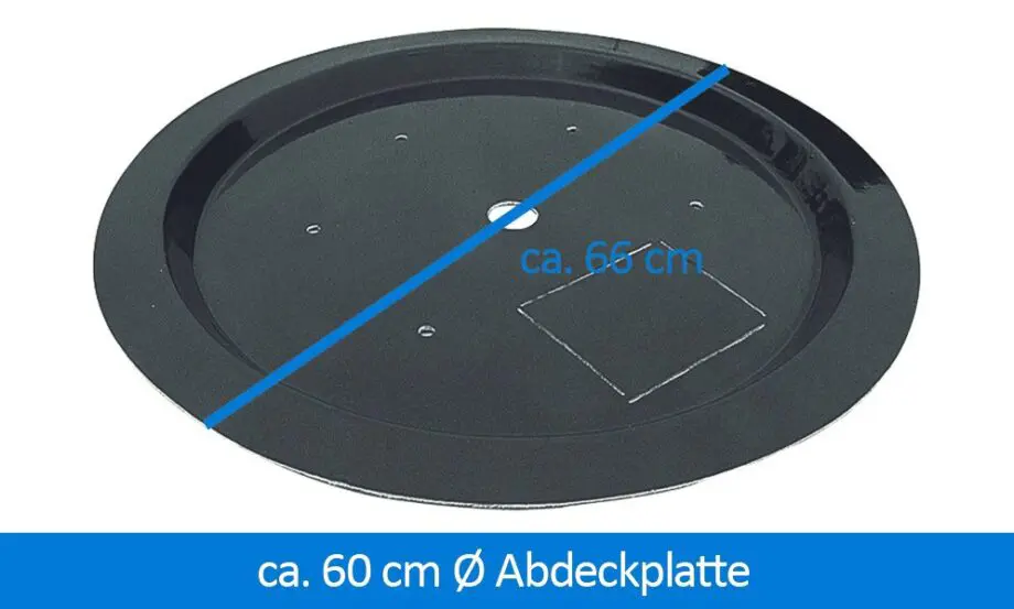 GFK-Abdeckplatte Abdeckung 66 cm rund