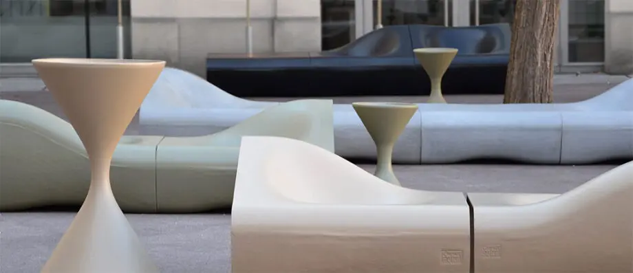 DUNE - Design by Rainer Mutsch | Die Lounge-Liege besteht aus vier Elementen, die als Einzelstücke oder modular arrangiert werden können.