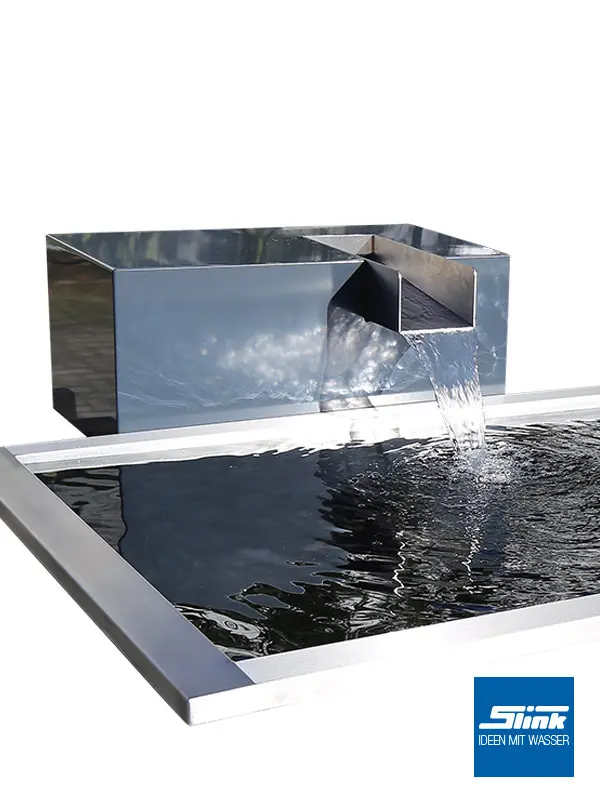 Garten-Wasserfall Aluminium-Kubus Kjaer