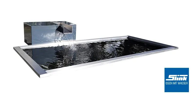 Garten-Wasserfall Aluminium-Kubus Kjaer