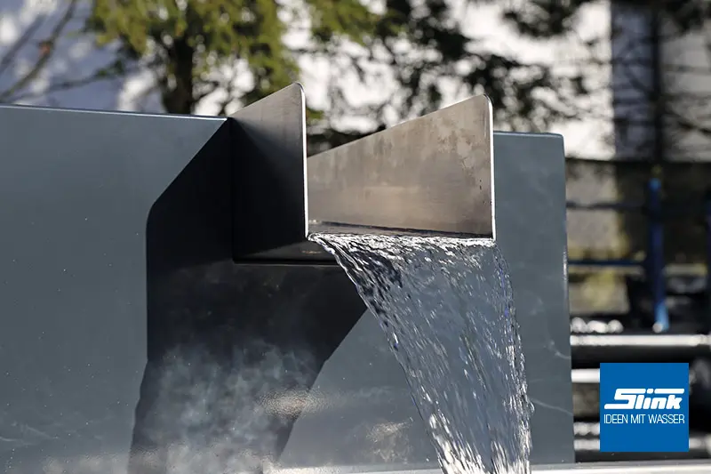 Garten-Wasserfall Aluminium-Kubus Kjaer