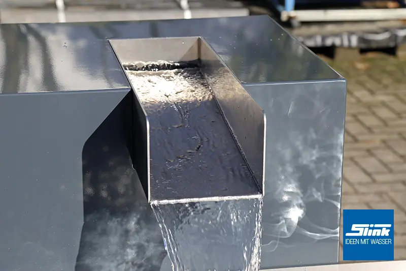 Garten-Wasserfall Aluminium-Kubus Kjaer