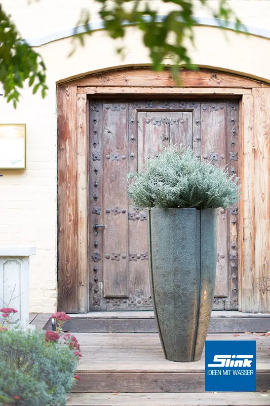 Pflanzgefäß Pflanzkübel Garten Bronze Optik Edel Vintage Patina Retro Design