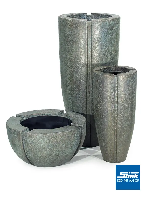 Pflanzgefäß Pflanzkübel Garten Bronze Optik Edel Vintage Patina Retro Design
