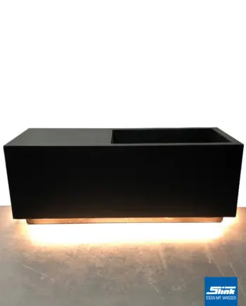 Leuchtendes Pflanzgefäß für drinnen und draußen - modern und schlichter Blumenkübel.