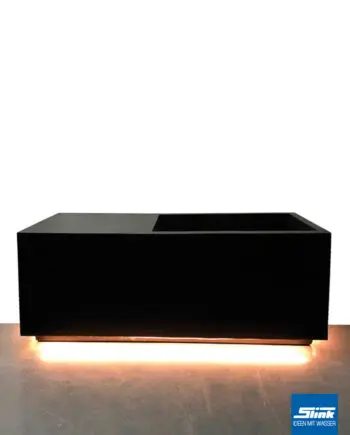 Leuchtendes Pflanzgefäß für drinnen und draußen - modern und schlichter Blumenkübel.
