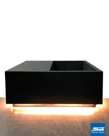 Leuchtendes Pflanzgefäß für drinnen und draußen - modern und schlichter Blumenkübel.