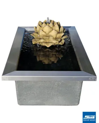 Gartenbrunnen, Springbrunnen, Blüte, Idee Garten, Wasser Garten, Brunnen Design, Gestaltung mit Wasser
