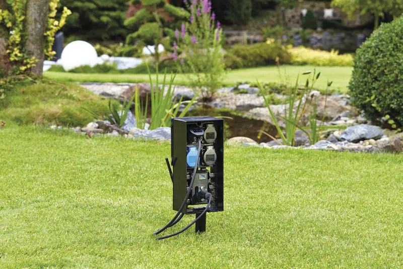 Gartensteckdose, Mehrfachstecker Garten, draussen, outdoor, Terrasse, Mehrfachstecker, smart home