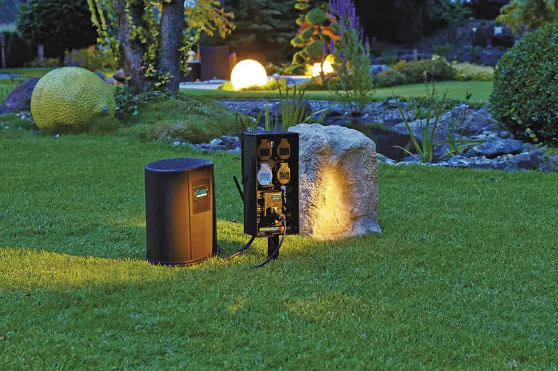 Gartensteckdose, Mehrfachstecker Garten, draussen, outdoor, Terrasse, Mehrfachstecker, smart home