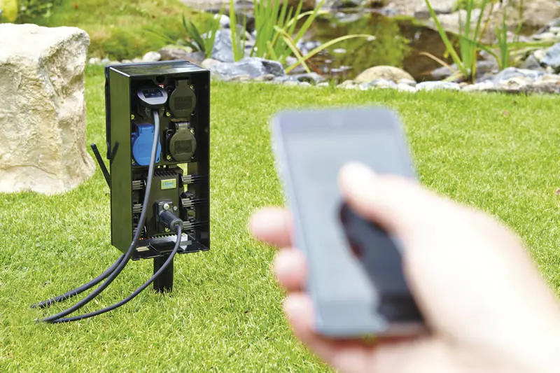 Gartensteckdose, Mehrfachstecker Garten, draussen, outdoor, Terrasse, Mehrfachstecker, smart home