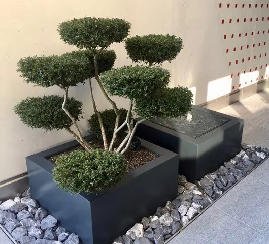 Aluminiumbrunnen, Designbrunnen, Wassertisch, Terrassenbrunnen, Gartenspringbrunnen, Zierbrunnen, modern