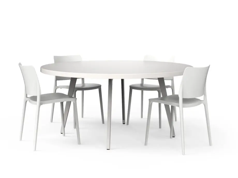 Slink Doves Gartentisch 160 Terrassentisch Moebel modern weiss