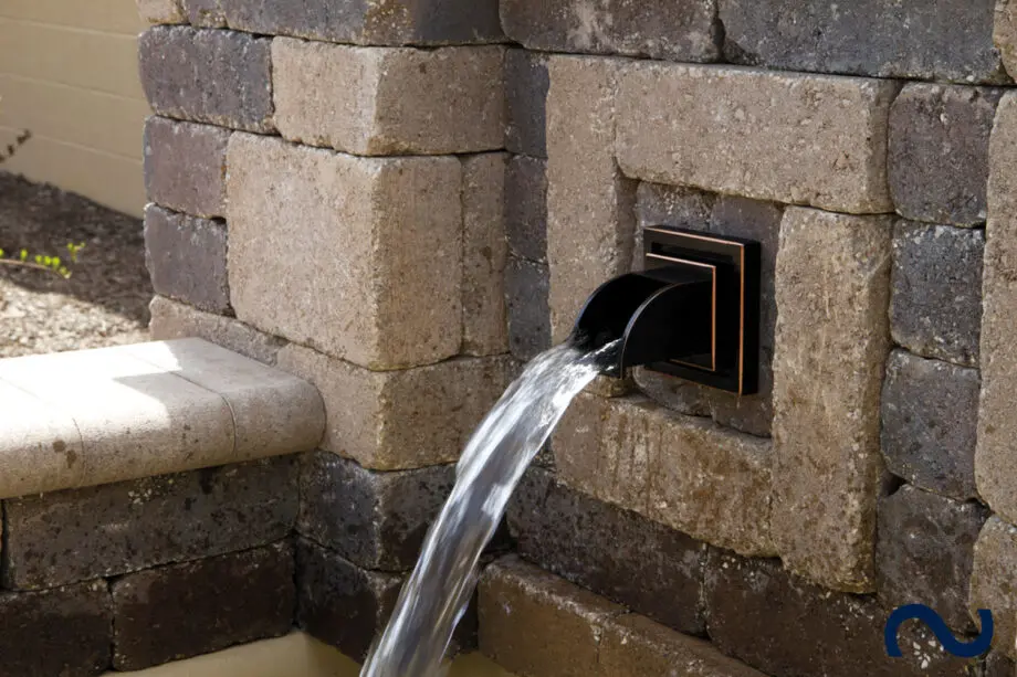 Slink Wasserspeier Bauteil Wand Kupfer Bronze Design Garten-Wasserfall Teich