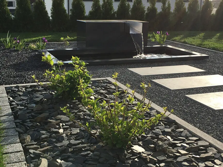 Garten-Wasserfall Aluminium-Kubus Kjaer