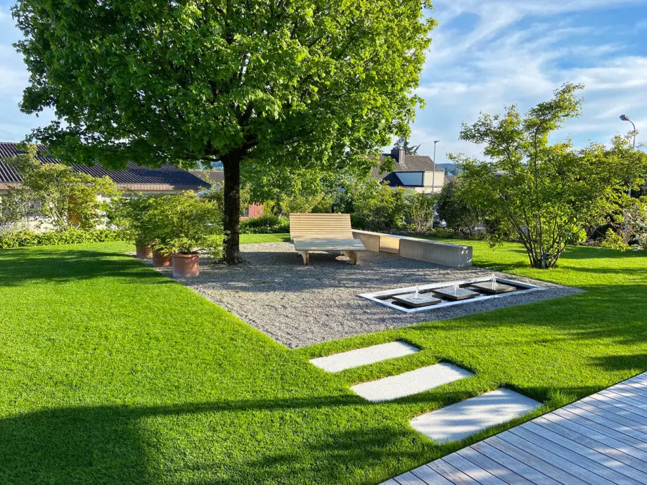 GFK-Rechteckbecken Wasserbecken Teichbecken Steinplatten Gartenbrunnen