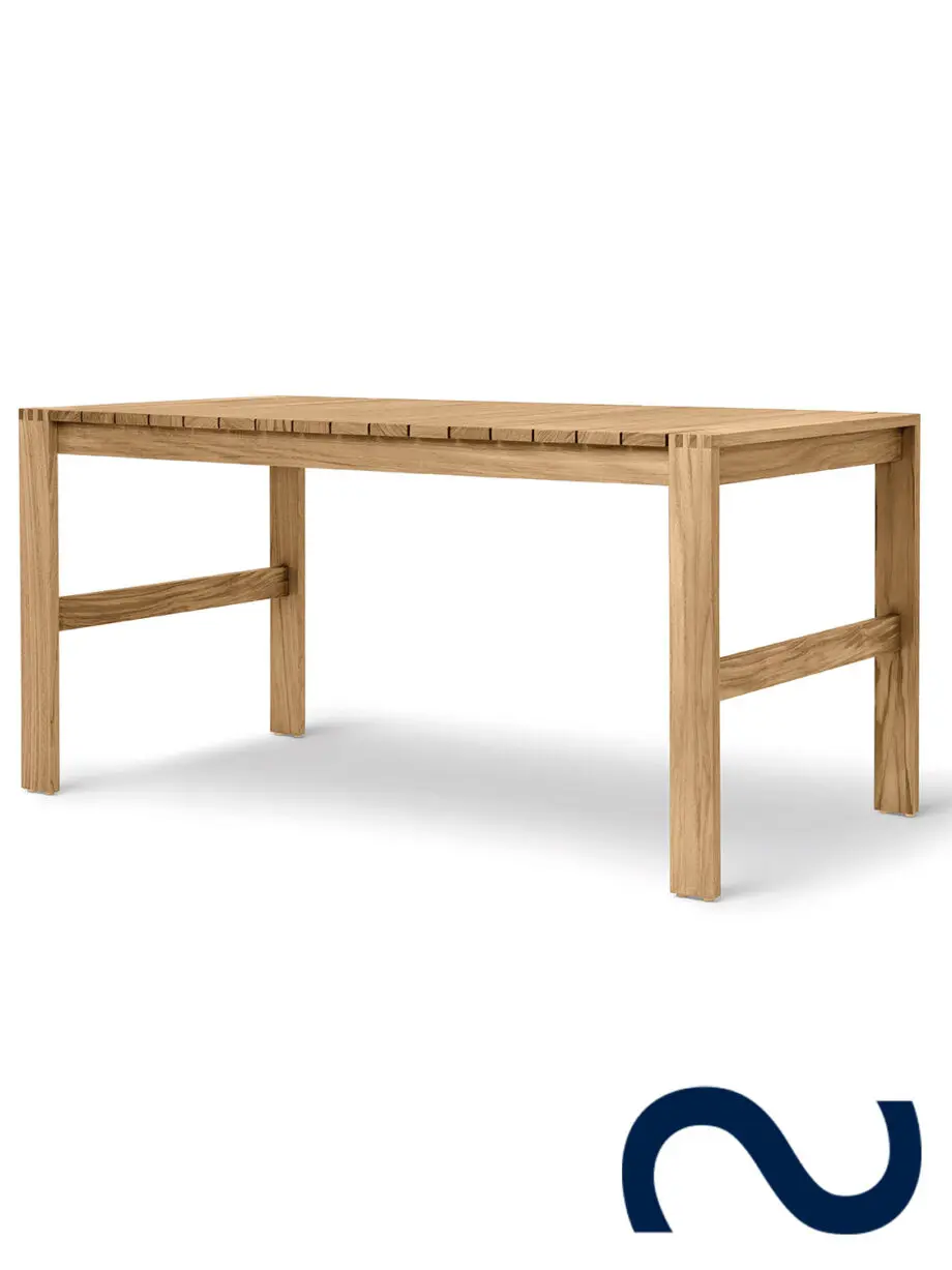Hochwertiger Garten-Esstisch, Modell BK15, Bodil Kjær, Carl Hansen & Søn, Kubismus,Gartenmöbelserie, dänischen, Architekten Bodil Kjær, Teak, Gartentisch, modern