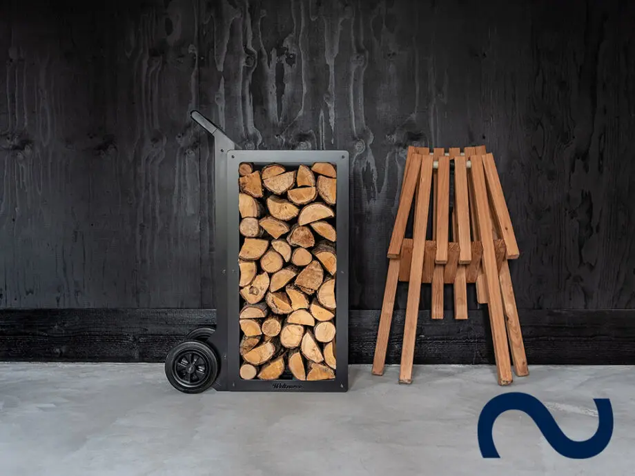 Sackkarre Holz, Holzregal outdoor, indoor, Brennholz, Design, modern, Idee