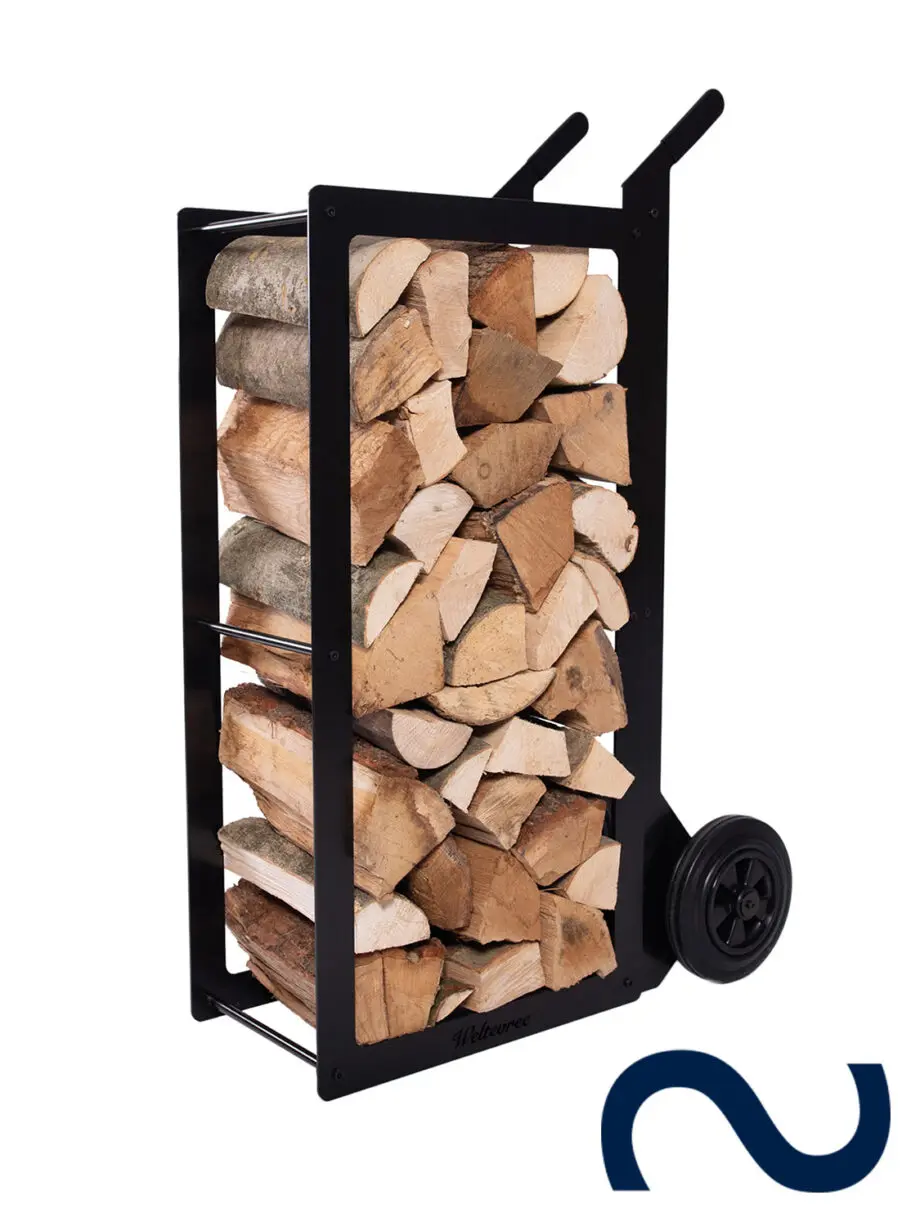 Sackkarre Holz, Holzregal outdoor, indoor, Brennholz, Design, modern, Idee