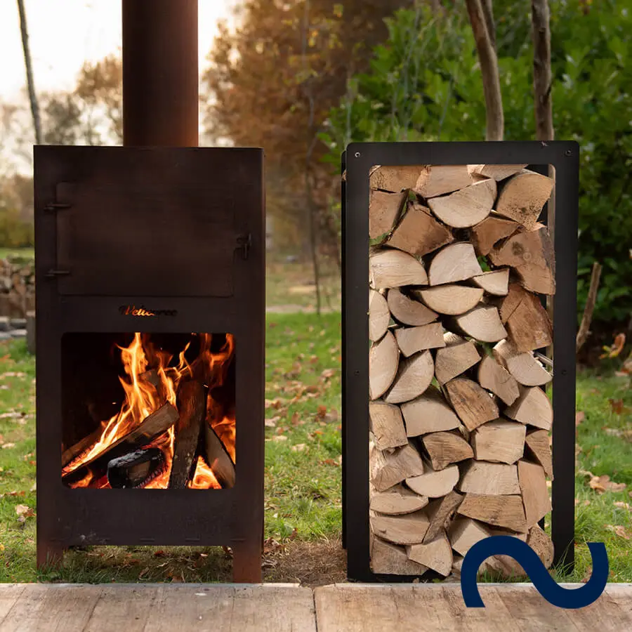 Sackkarre Holz, Holzregal outdoor, indoor, Brennholz, Design, modern, Idee