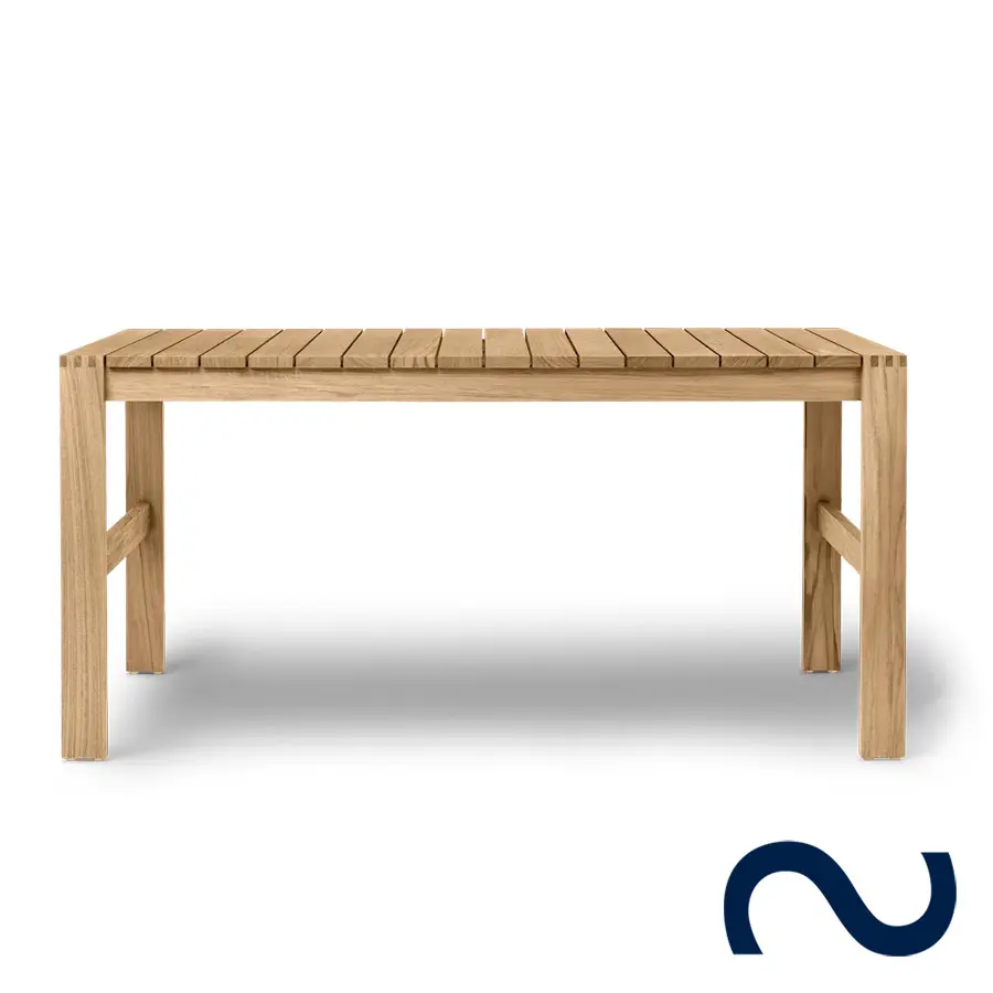 Hochwertiger Garten-Esstisch, Modell BK15, Bodil Kjær, Carl Hansen & Søn, Kubismus,Gartenmöbelserie, dänischen, Architekten Bodil Kjær, Teak, Gartentisch, modern