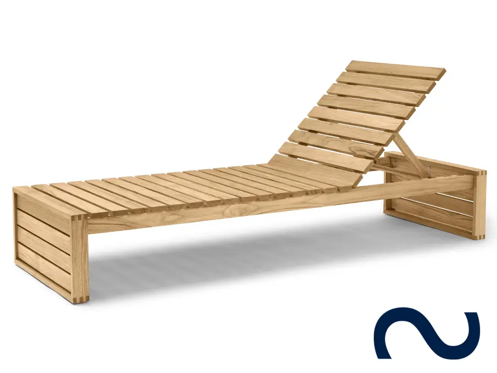 Bodil Kjaer, Danish Design, BK14, Gartenstuhl, Teak, 60er, Midcentury Modern, Designklassiker, Teak, Sonnenliege, Gartenliege, Holzlige, Terrassenliege