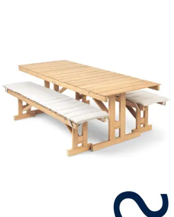 Børge Mogensen, BM1771, BM1871, Teakholz, Gartentisch, Gartenbank, Carl Hansen & Søn Teak, Danish Design, Designklassiker, Gartenmöbel, Designmöbel