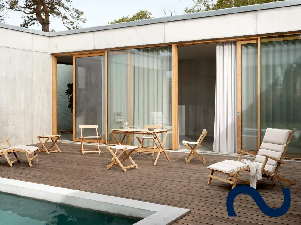 Børge Mogensen, BM5565, Teakholz, Gartentisch, Gartenbank, Carl Hansen & Søn Teak, Danish Design, Designklassiker, Gartenmöbel, Designmöbel, Gartenstuhl