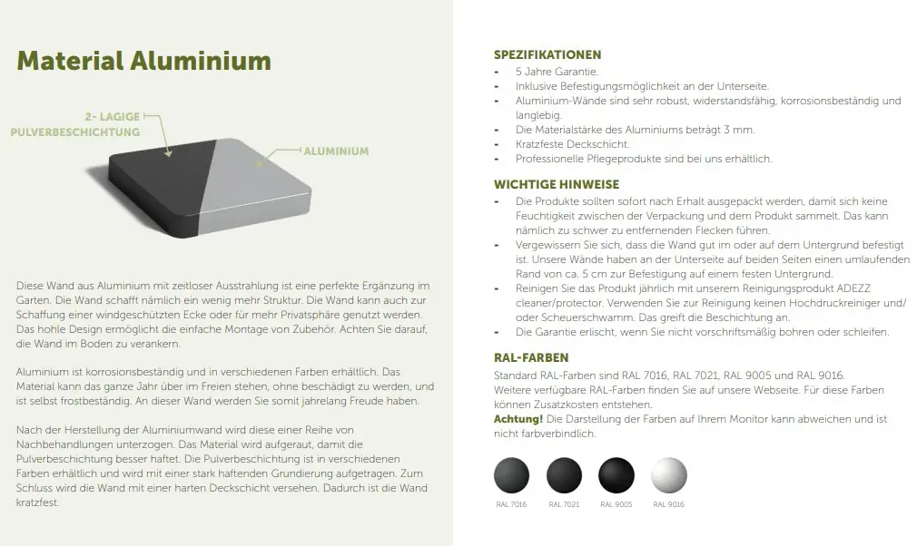 8230_Slink_Alu-Sichtschutzwand_Aluminium_Sichtschutzelement_Terrassensichtschutz_02 Sichtschutzzaun, Aluminium, Alu-Element, Alu-Sichtschutzelement, Windschutz, Gartenzaun. Sichtzaun, Privat