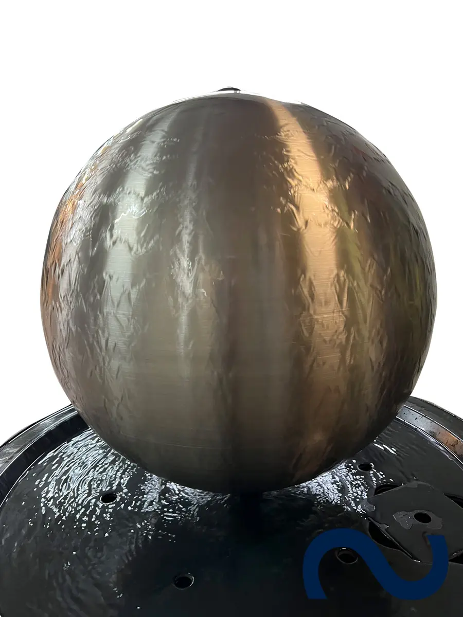Edelstahlkugel Globus-Fountain 75, Edelstahlbrunnen. Gartenbrunnen, Kugelbrunnen