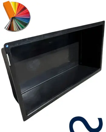 GFK-Wasserbecken 160 x 80 x 35 cm 330 Liter - rechteckig, schwarz, RAL-Farbe, neu kaufen