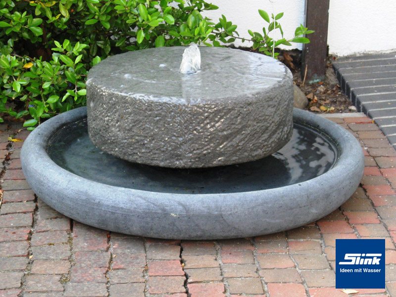 Gartenbrunnen Texel TerrassenMühlstein Gartenbrunnen, Wasserbecken
