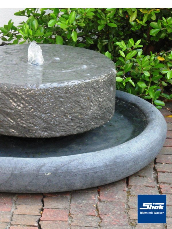 Gartenbrunnen Texel TerrassenMühlstein Gartenbrunnen, Wasserbecken