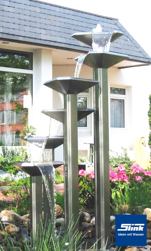 Edelstahl Designer Objekt Classico Slink Ideen Mit Wasser