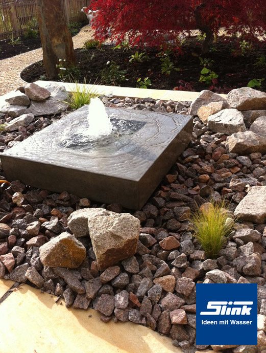 Gartenbrunnen Springbrunnen Elemento mit Feuerstelle - Slink | Ideen