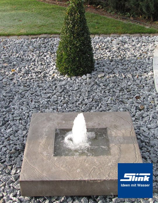 Gartenbrunnen Springbrunnen Elemento mit Feuerstelle - Slink | Ideen