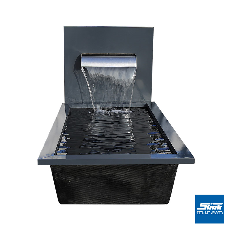 Edelstahl Wasserfall 45cm - Teich Wasserspiel Für  Produktbild-Vorschau 4