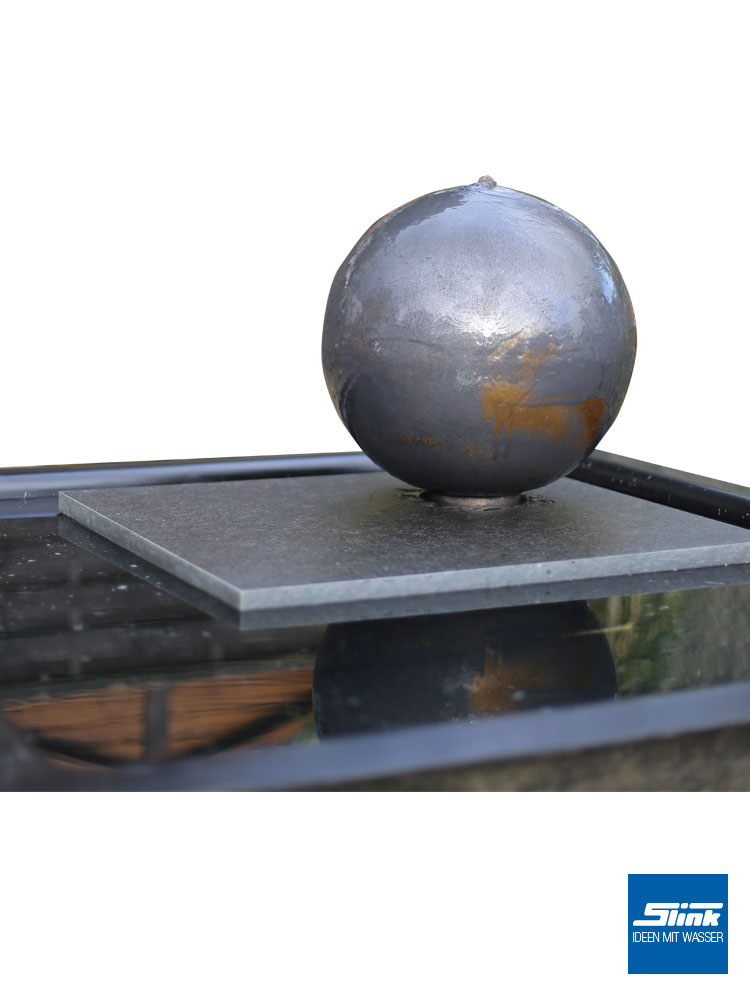 Granitplateau Mit Keramikkugel In Offenem Wasserbecken Slink