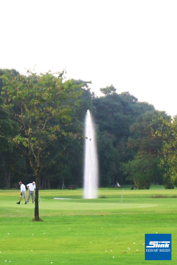 Golfplatz Wasser, Springbrunnen bauen, Fontäne, große Wasserfontäne, Golfanlage, Planung