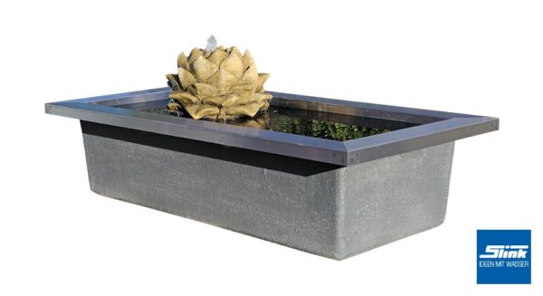 Gartenbrunnen, Springbrunnen, Blüte, Idee Garten, Wasser Garten, Brunnen Design, Gestaltung mit Wasser