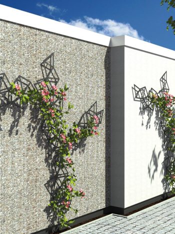 Rankhilfe modern, Design-Spalier, Rankgitter Hausmauer, Ideen, Gartengestaltung