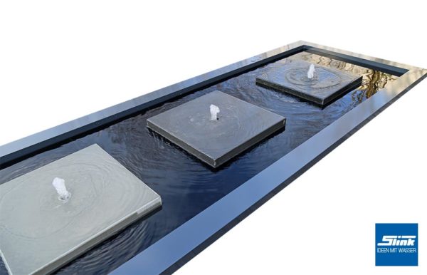 Quellplatte, Springbrunnen, Gartenbrunnen. Designerbrunnen, Terrassenbrunnen. Zierbrunnen Garten, Garten mit Wasser gestalten, Gartenideen Design