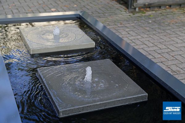 Quellplatte, Springbrunnen, Gartenbrunnen. Designerbrunnen, Terrassenbrunnen. Zierbrunnen Garten, Garten mit Wasser gestalten, Gartenideen Design