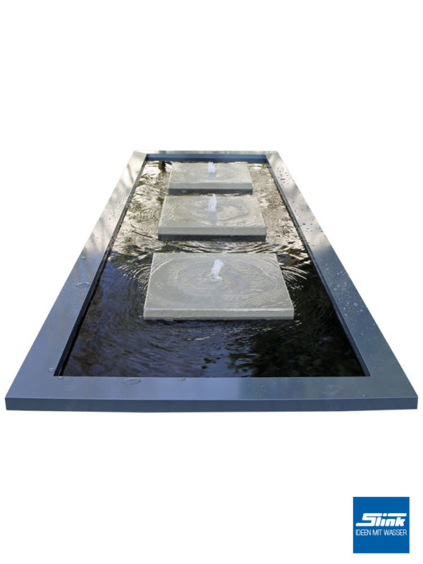 Quellplatte, Springbrunnen, Gartenbrunnen. Designerbrunnen, Terrassenbrunnen. Zierbrunnen Garten, Garten mit Wasser gestalten, Gartenideen Design