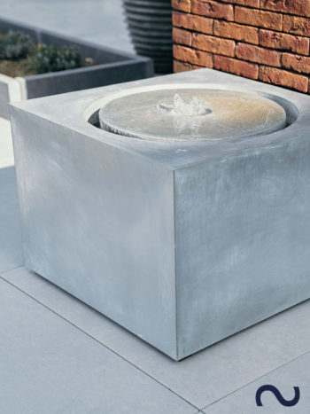 Slink Nantes Zinkquader Zinkbrunnen Terrassenbrunnen Gartenbrunnen modern
