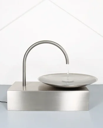 Edelstahl Wasserobjekt Kyoto – moderner Design Gartenbrunnen